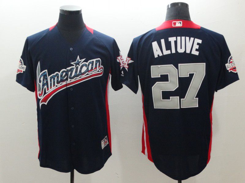 Men Houston Astros #27 Altuve Blue All star MLB Jerseys->colorado rockies->MLB Jersey